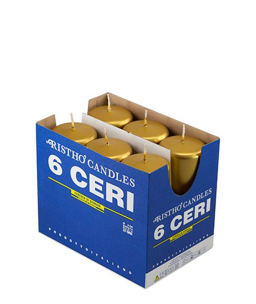 Ceri Ø 6 cm h. 15 cm 6 pezzi - Oro