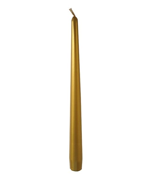 Candele coniche Ø 2,2 cm h. 30 cm 12 pezzi - Oro