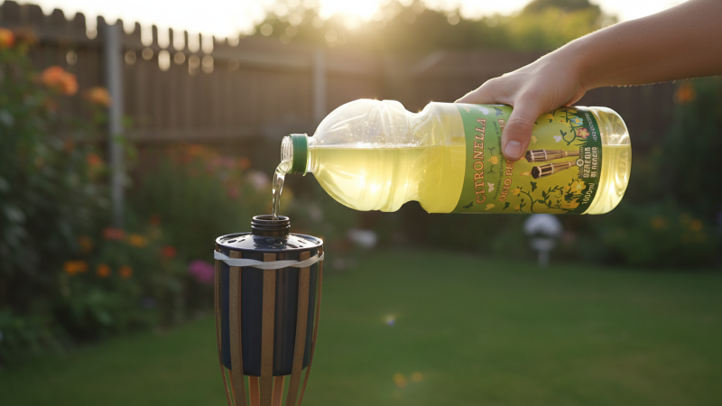 Olio alla citronella per Torce in Bambù
