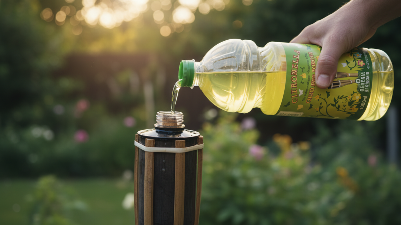 Olio alla citronella per Torce in Bambù