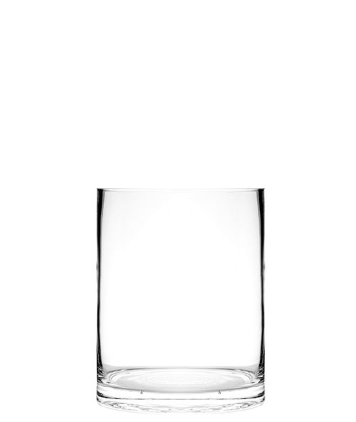 Vaso cilindrico in vetro trasparente Ø 12 cm h. 15 cm