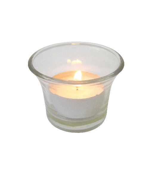 Porta tealight in vetro trasparente