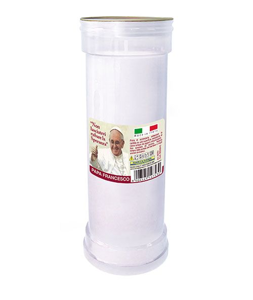 Cero votivo Papa Francesco Mod. P50 h. 19,5 cm