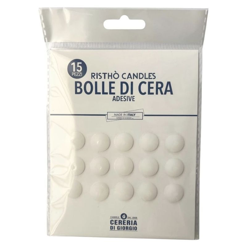 Gocce adesive di cera per candelieri