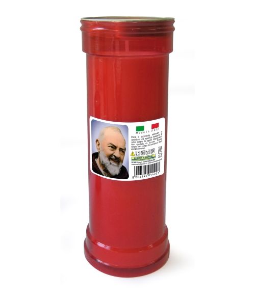 Cero votivo Padre Pio Mod. P50 h. 19,5 cm