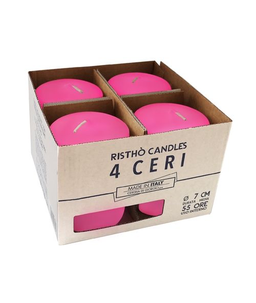 Ceri Ø 7 cm h. 10 cm 4 pezzi - Fucsia