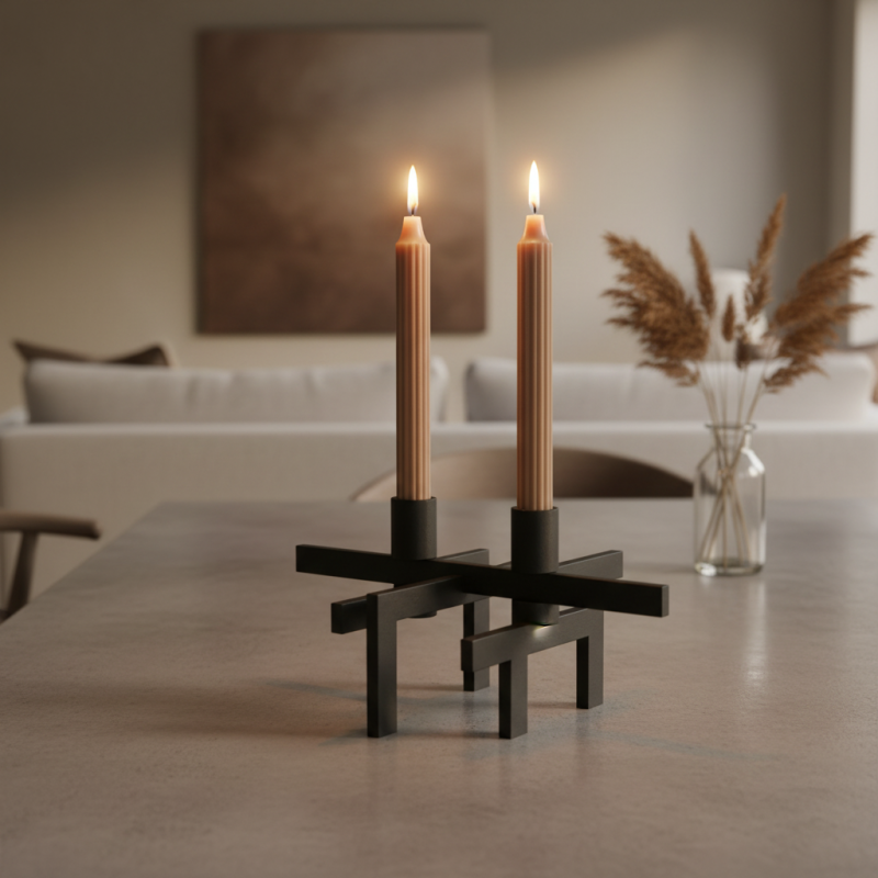 Candele Doriche Ø 2,2 cm h. 25 cm 2 pezzi - Mocha Mousse