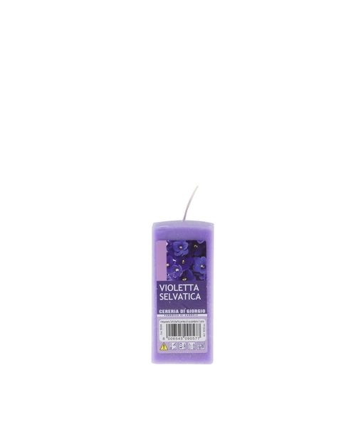 Cero quadrato profumato lato 4,5 cm, h. 10 cm-Violetta