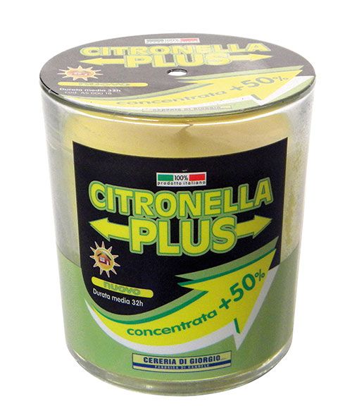 Candela in bicchiere Citronella Plus