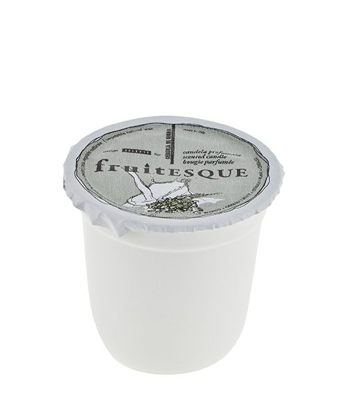 Candela profumata in vasetto yogurt - Yogurt & cereali