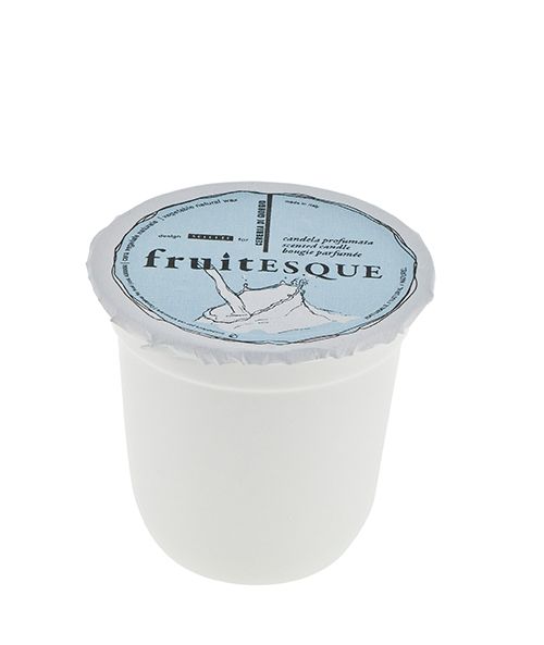 Candela profumata in vasetto yogurt - Yogurt naturale