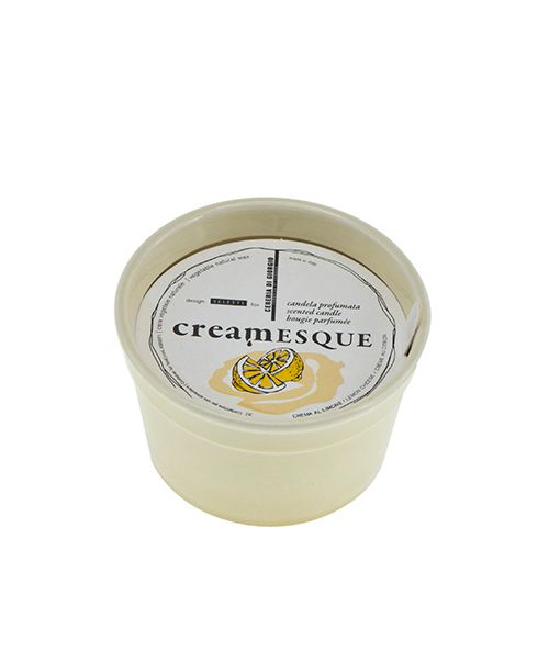 Candela profumata in vasetto gelato - Crema al limone