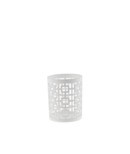 Porta tealight in porcellana traforato Ø 6 cm h 7,8 cm