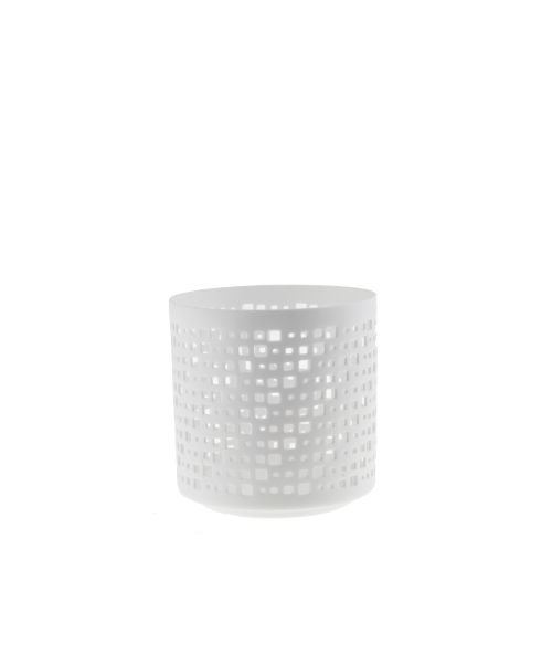 Porta tealight in porcellana traforato Ø 8,8 cm h 8,8 cm