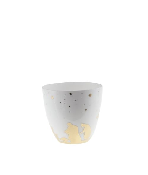 Porta tealight in porcellana Ø 9,2 cm h 9,8 cm
