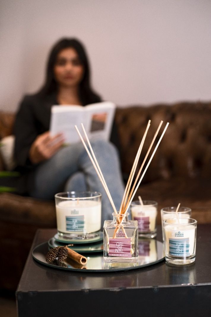 Candela in bicchiere con astuccio Odor Block - Intensive