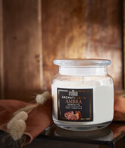 Candela profumata in giara Aromaterapia - Ambra - Serenità