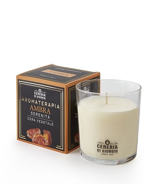 Candela profumata in bicchiere Aromaterapia - Ambra - Serenità