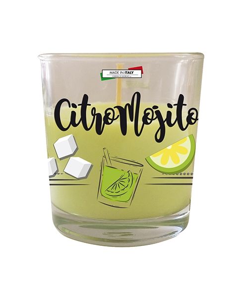 Candela profumata in bicchiere Citromojito - Citronella di Java e Mojito