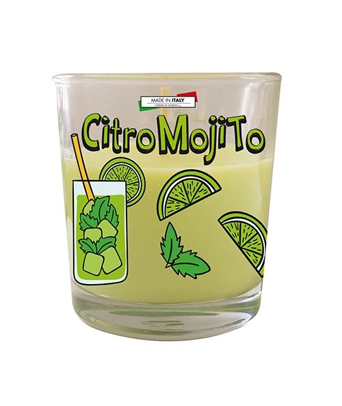 Candela profumata in bicchiere Citromojito - Citronella di Java e Mojito