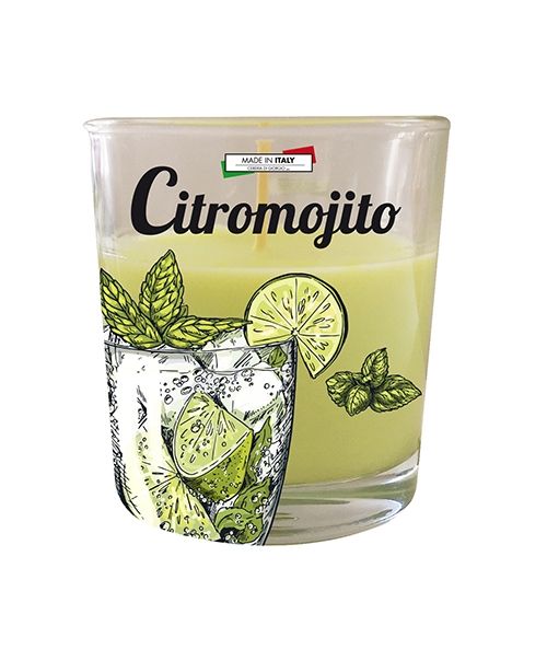 Candela profumata in bicchiere Citromojito - Citronella di Java e Mojito