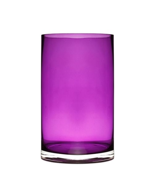 Vaso cilindrico in vetro cangiante colorato Ø 12,5 cm h. 20 cm - Colori assortiti