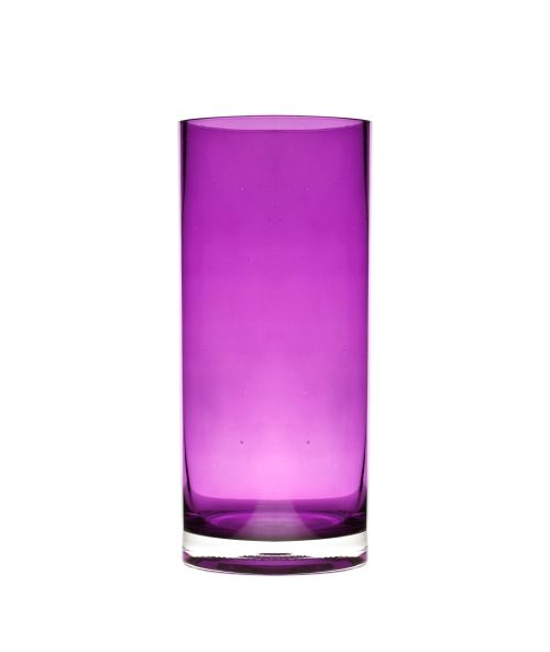 Vaso cilindrico in vetro cangiante colorato Ø 9 cm h. 20 cm - Colori assortiti