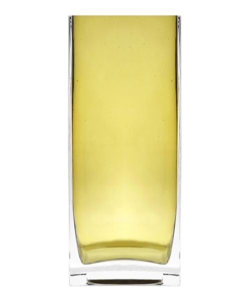 Vaso quadrato in vetro cangiante colorato 8x8x19 cm - Colori assortiti