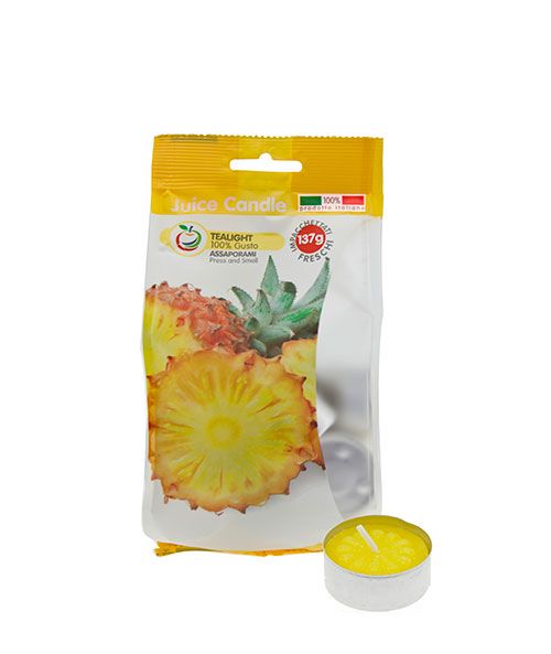 Tealight profumati alla frutta Juice Candle 12 pezzi - Ananas