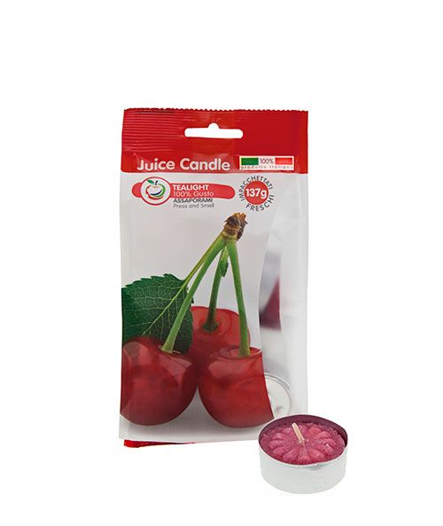 Tealight profumati alla frutta Juice Candle 12 pezzi - Ciliegia