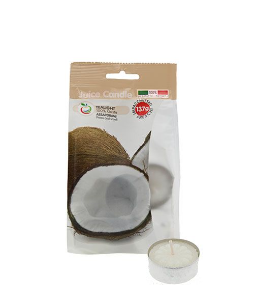 Tealight profumati alla frutta Juice Candle 12 pezzi - Cocco