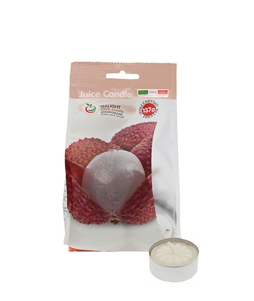 Tealight profumati alla frutta Juice Candle 12 pezzi - Lychee