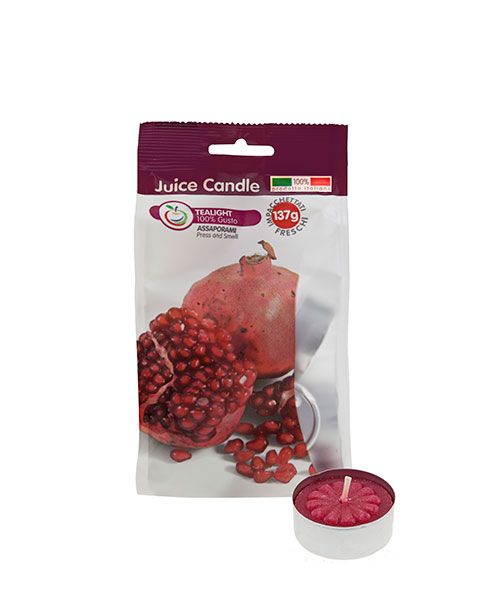 Tealight profumati alla frutta Juice Candle 12 pezzi - Melograno