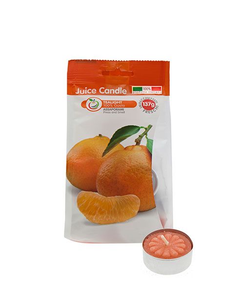 Tealight profumati alla frutta Juice Candle 12 pezzi - Mandarino