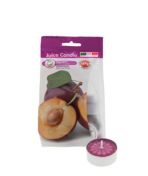 Tealight profumati alla frutta Juice Candle 12 pezzi - Prugna