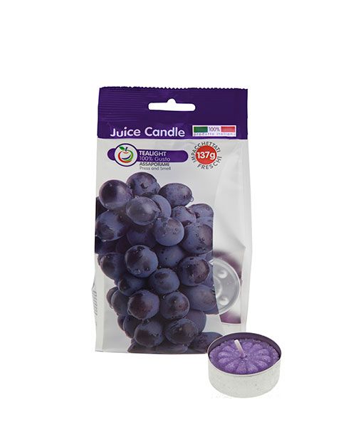 Tealight profumati alla frutta Juice Candle 12 pezzi - Uva