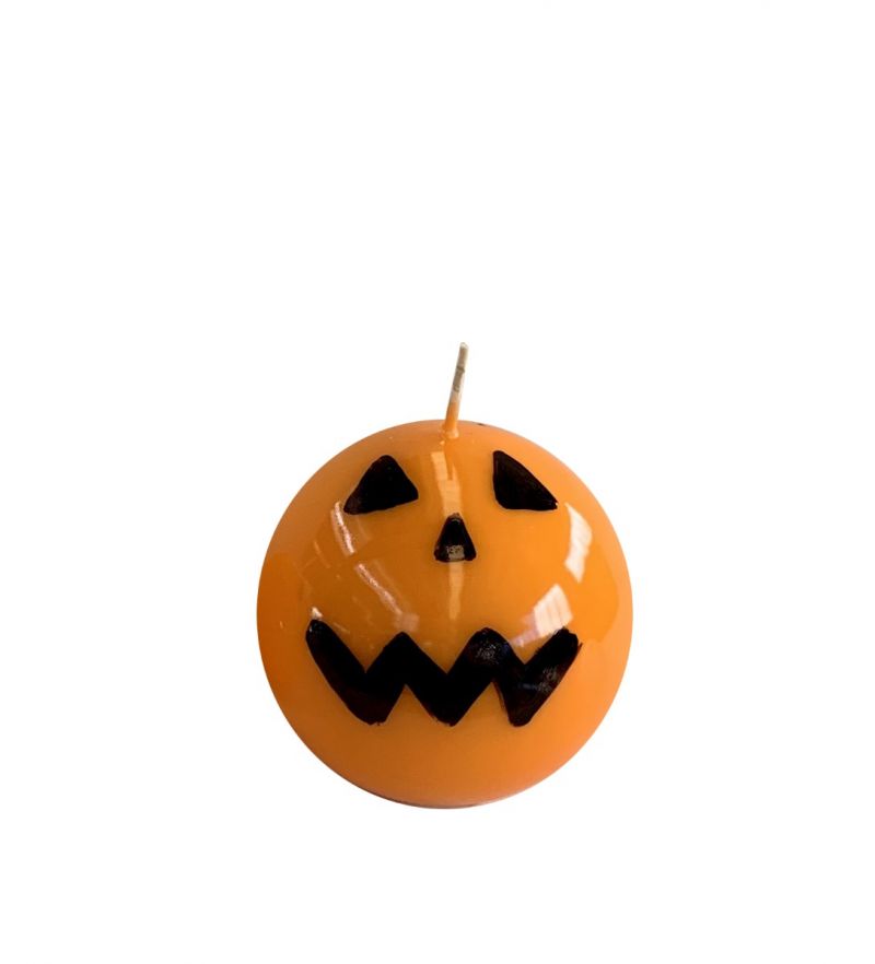 Candela di Halloween - Sfera diametro 10 cm decorata a mano