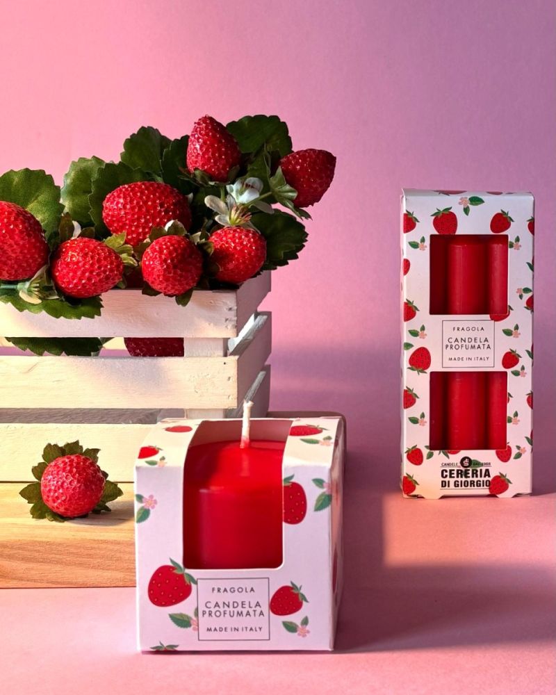 6 Tealight Profumate Pocket Season diametro 3,6 cm altezza 1,5 cm - Primavera/Estate - Fragola