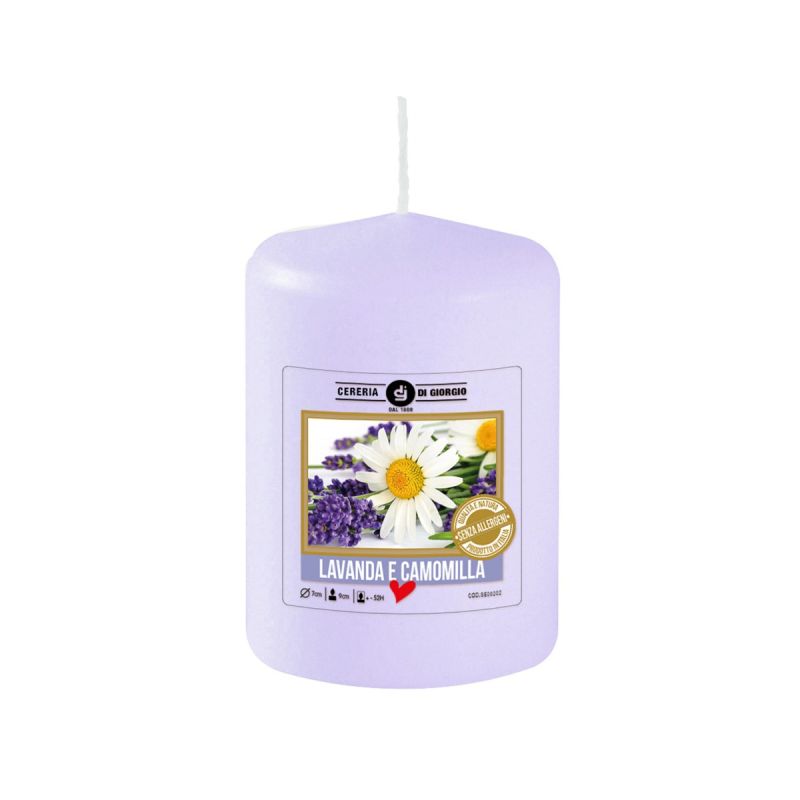 Cero profumato alla lavanda Ø 7 cm h. 10 cm - Senza allergeni