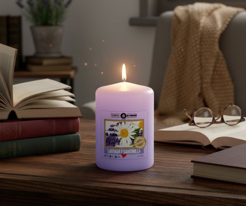 Cero profumato alla lavanda Ø 7 cm h. 10 cm - Senza allergeni