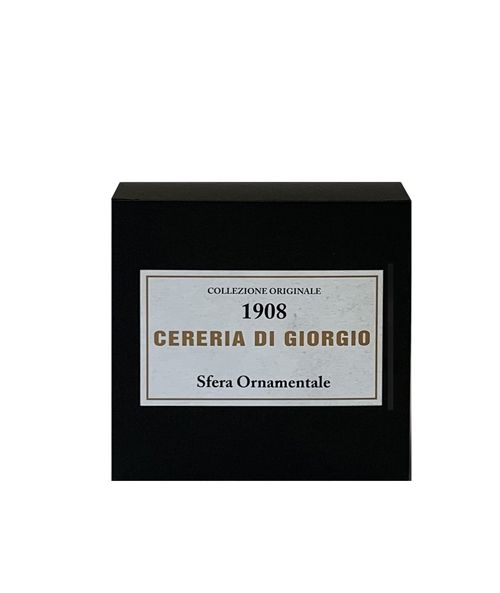 Sfera graffiata metallizzata artigianale diametro 10 cm - Argento