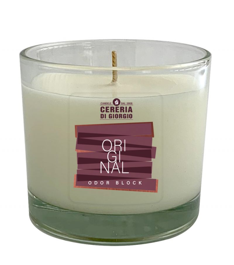 Candela in bicchiere con coperchio in sughero Odor Block - Original