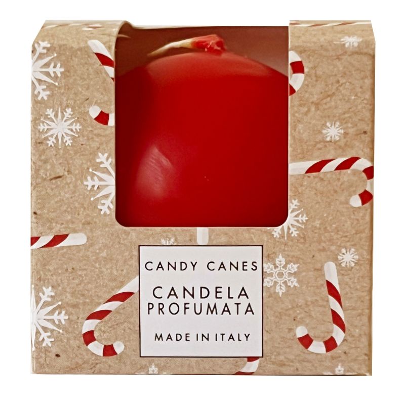 Candela Profumata Pocket Season diametro 6 cm  - Natale - Candy Canes