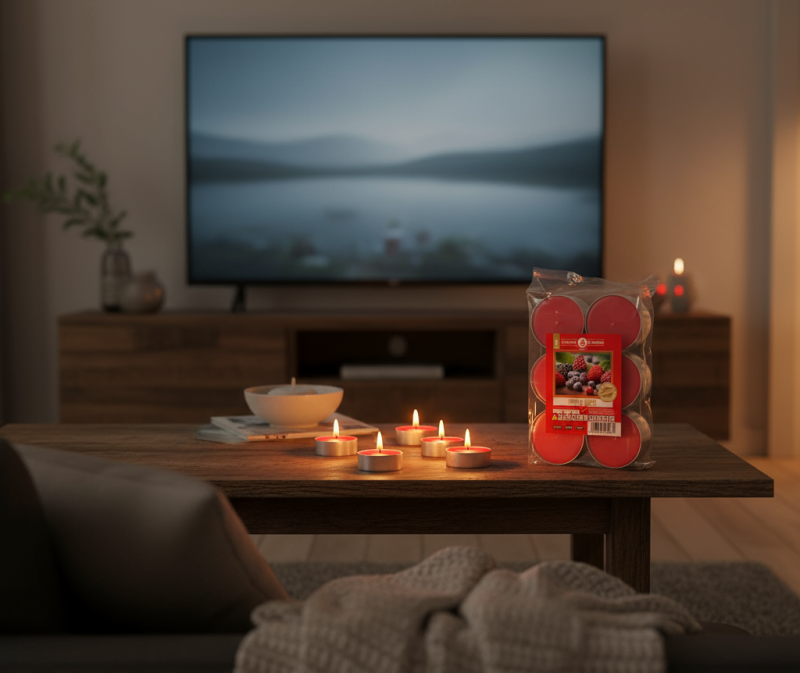 Candele profumate Berries in bicchierino - 6 pezzi - Senza allergeni