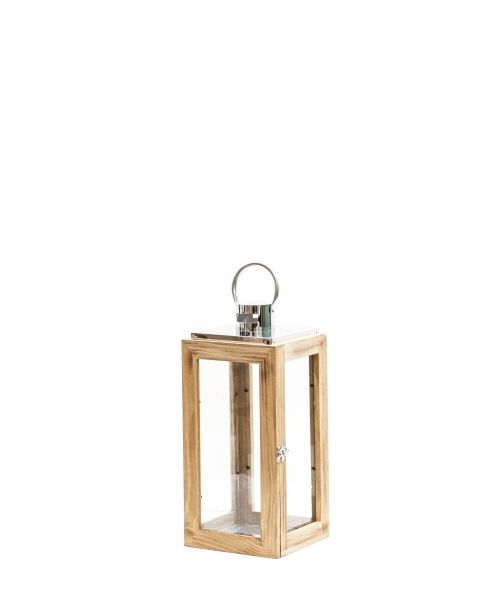 Lanterna in legno, metallo e vetro - Media