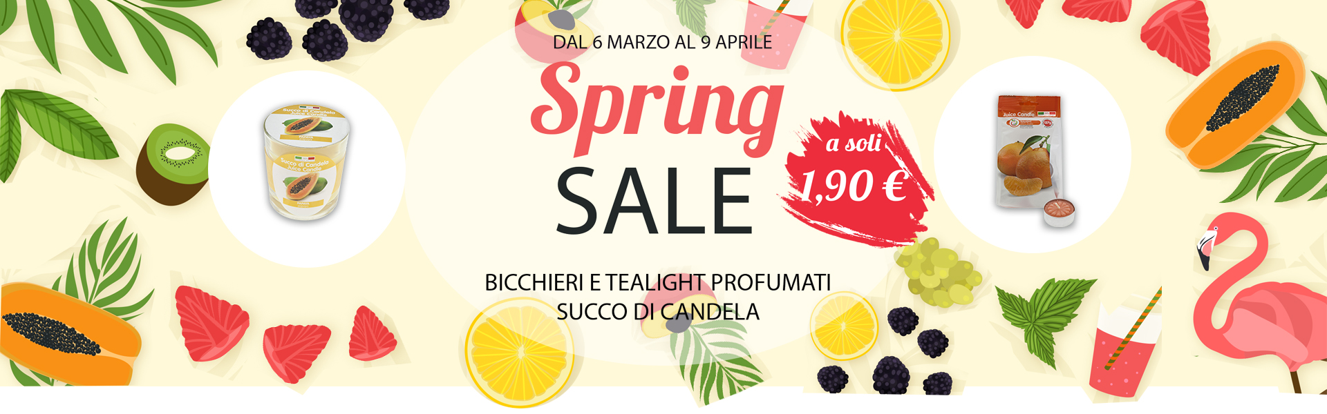Promozione tealight e bicchieri profumati succo di candela